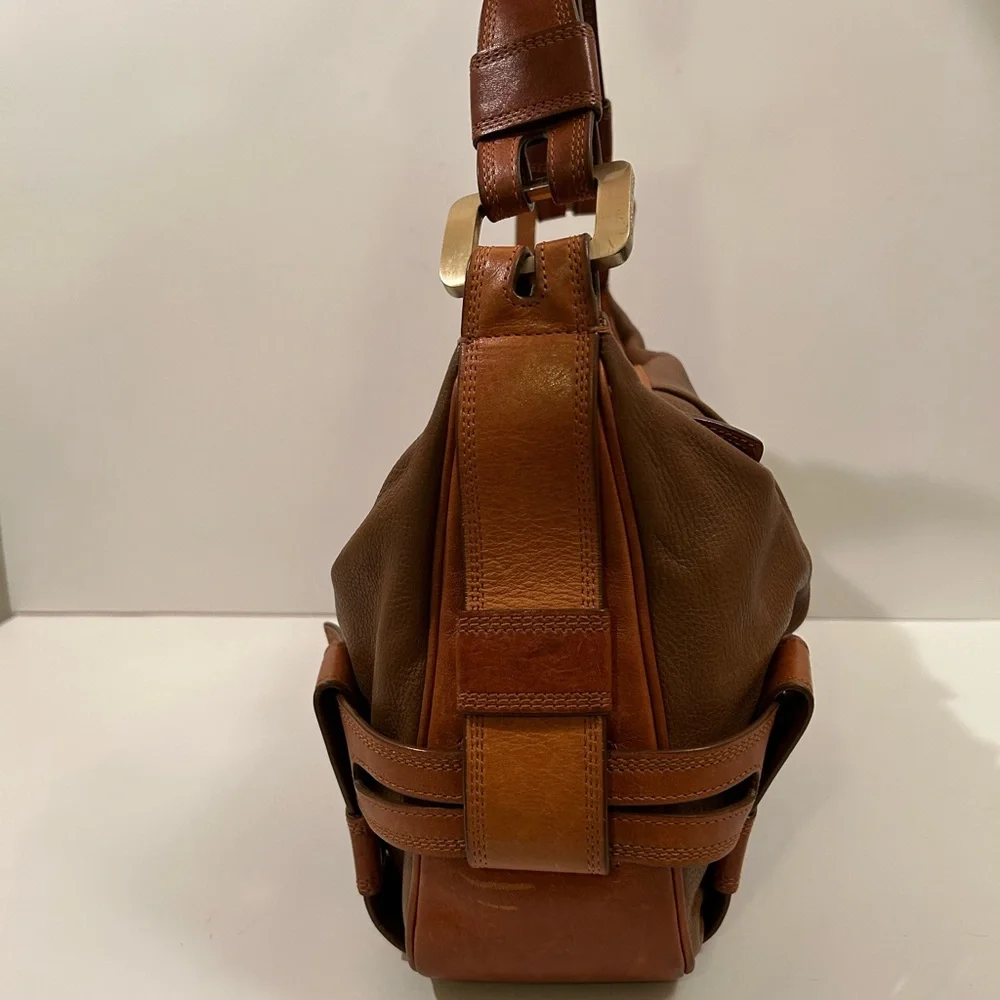 Michael Kors Pebble Leather & Leather Strap Mirror Image Shoulder Bag - Picture 11 of 14